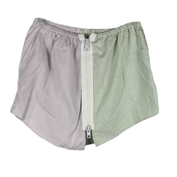 Furst of a Kind Light Green White Striped Mini Skirt - Picture 1 of 3